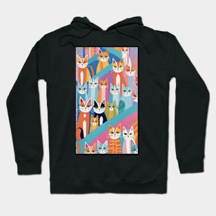 Vivid Whisker Wonderland: A Kaleidoscope of Colorful Cats Hoodie